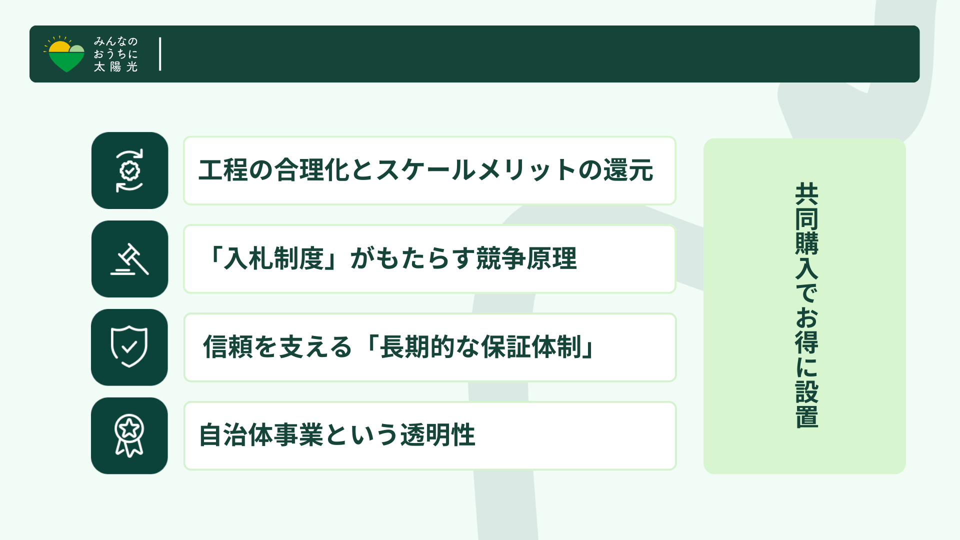 共同購入を支える「4つの構造」